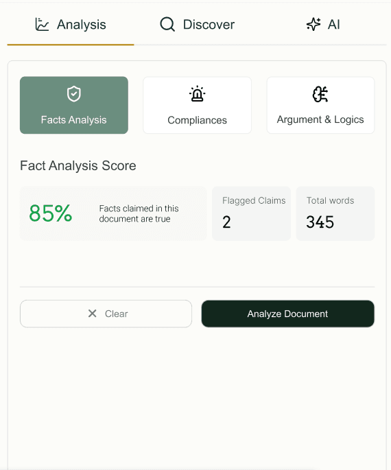 Fact, Compliance and Reasoning