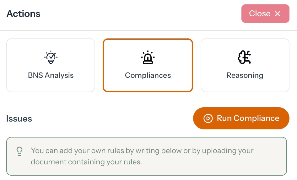 BNS , compliance and logic analysis