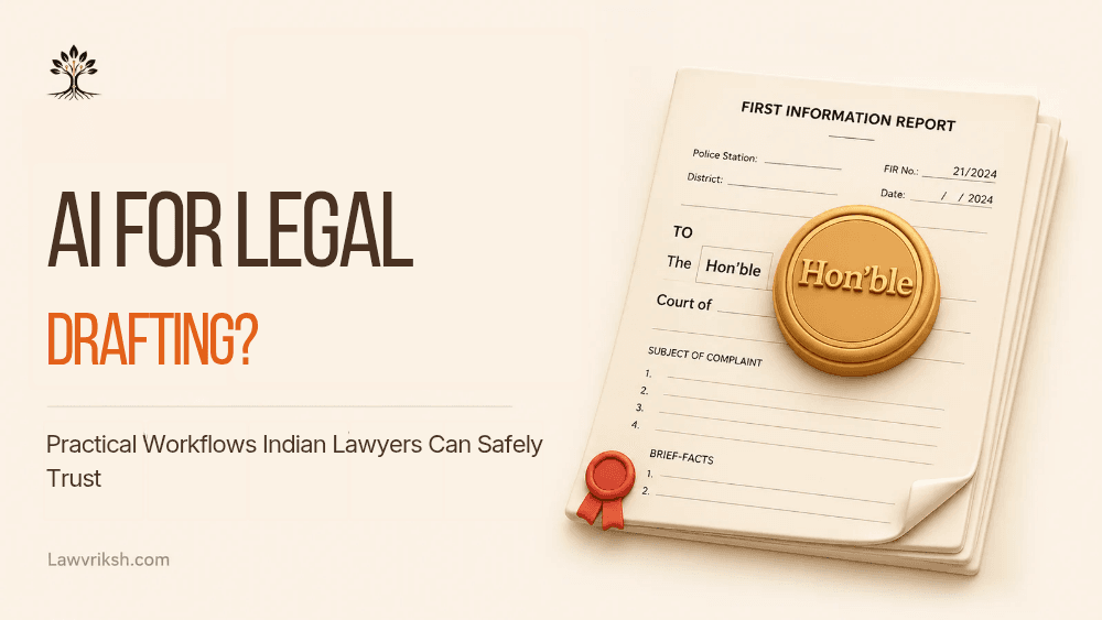 AI for Legal Drafting: Practical Workflows Indian Lawyers Can Safely Trust featured image